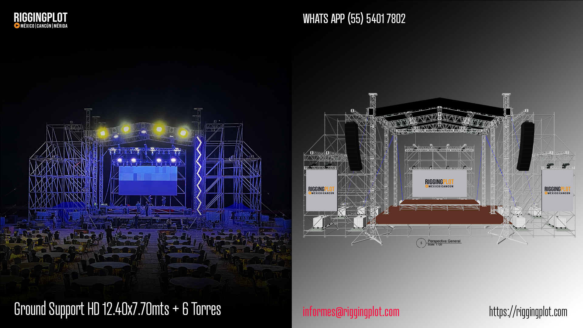 renta de ground support HD 12.40x7.70mts 6-torres-merida 